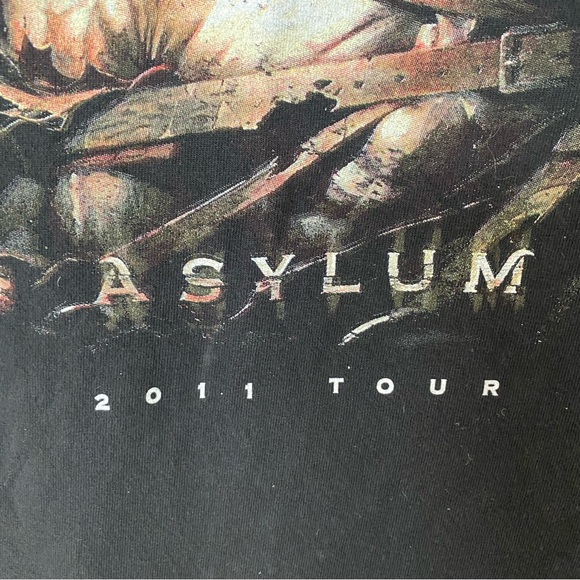 2011 DISTURBED Asylum Band Tour T-Shirt Music As A Weapon KORN - Picture 10 of 13